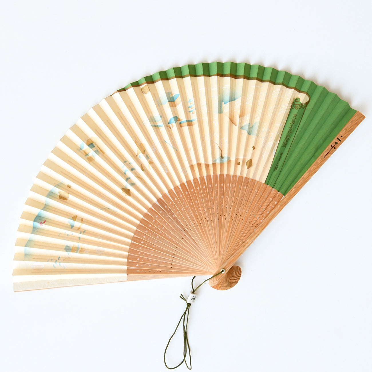 扇子 6寸5分 夏扇 「洛風扇」 京名所 うぐいす / no.0408-2 | 京都の