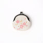 Pure silk clasp purse "Sakura" / no.0841-b