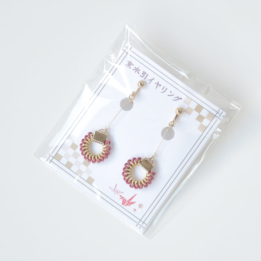 Mizuhiki maru earrings 6 colors / no.0995