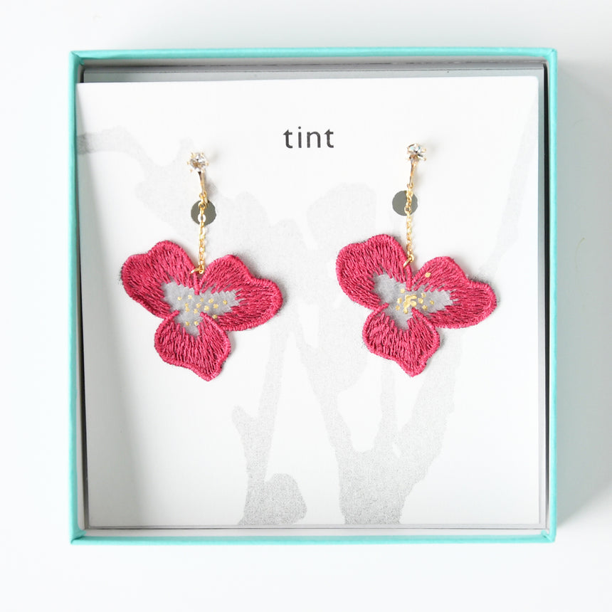 tint series pansy/earrings S Hollyhock