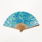 扇子 Botanicalflower Turquoise small