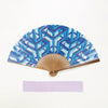 扇子 Geomentry escher  Blue small