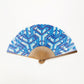 扇子 Geomentry escher  Blue small