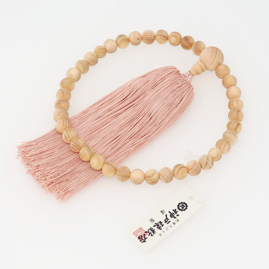 Hinoki beads from the Kumano forest "ibuki" (4 colors available) Rosary/Nenju