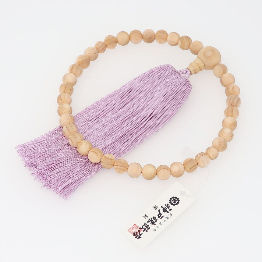 Hinoki beads from the Kumano forest "ibuki" (4 colors available) Rosary/Nenju