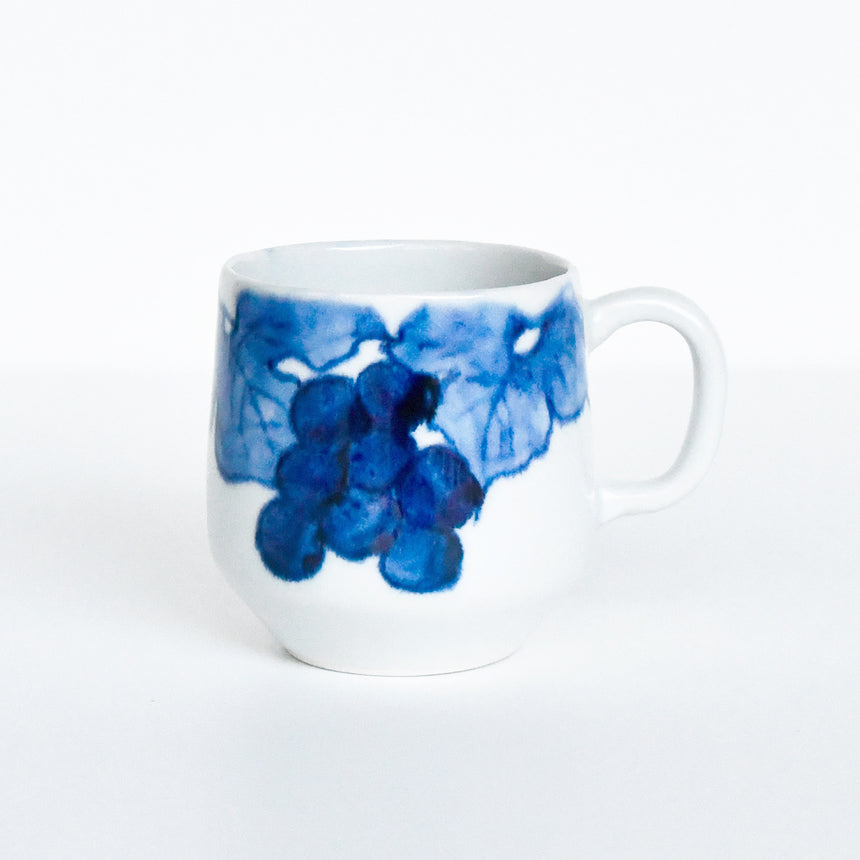 Dyed grape pattern mug/no.1352