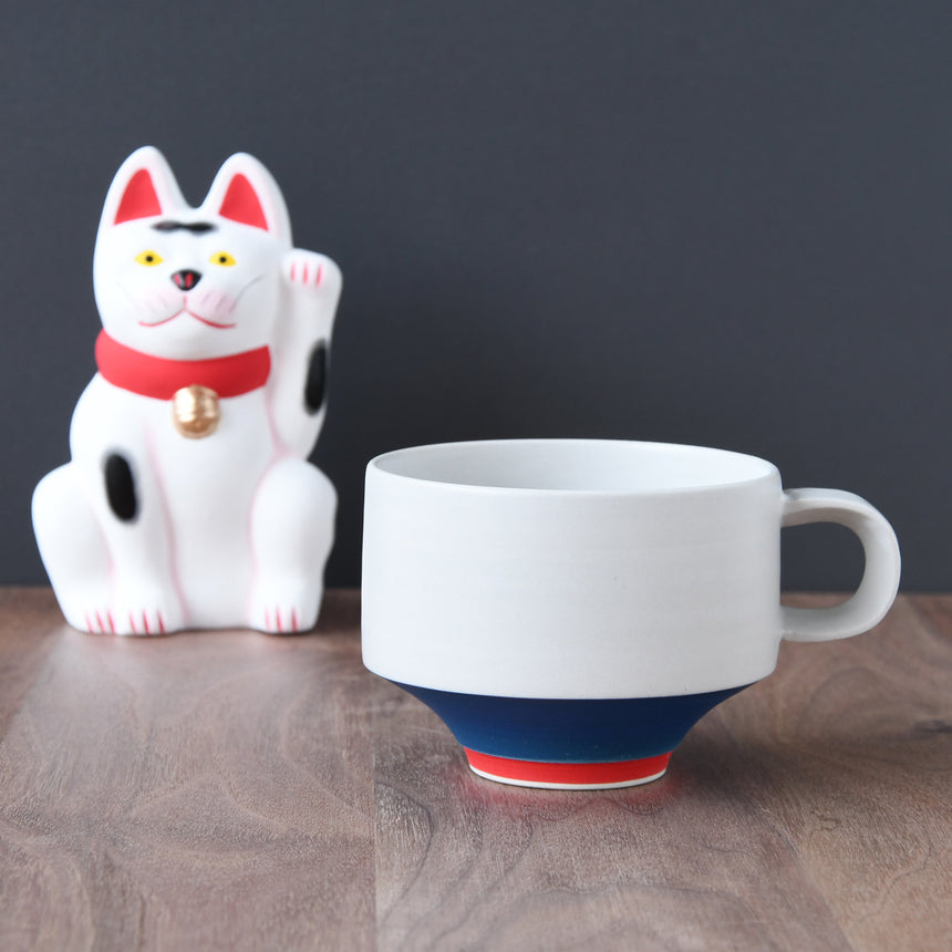 color cup (cm02cup) blueと招き猫
