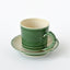 Takebushi green glaze coffee bowl plate / no.1375