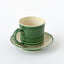 Takebushi green glaze coffee bowl plate / no.1375