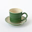 Takebushi green glaze coffee bowl plate / no.1375