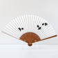 扇子 7寸5分 夏扇 でめきん 焼煤竹