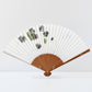 扇子 7寸5分 夏扇 烏瓜 焼煤竹
