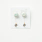ceramic and glass circle 青磁（ロング）/ ピアス
