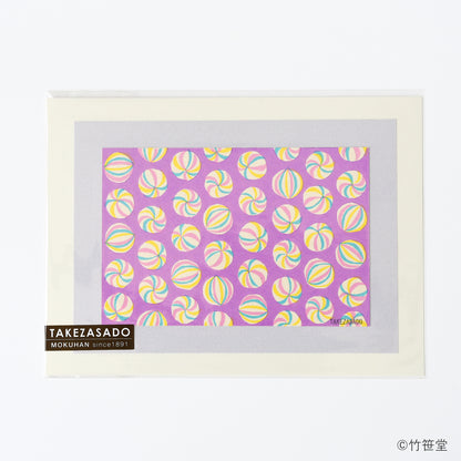 木版画 原田裕子「あめちゃん」