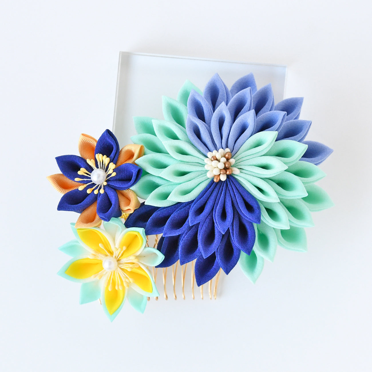 つまみ細工 コーム 青系 / no.2183 – MOCAD ONLINE SHOP