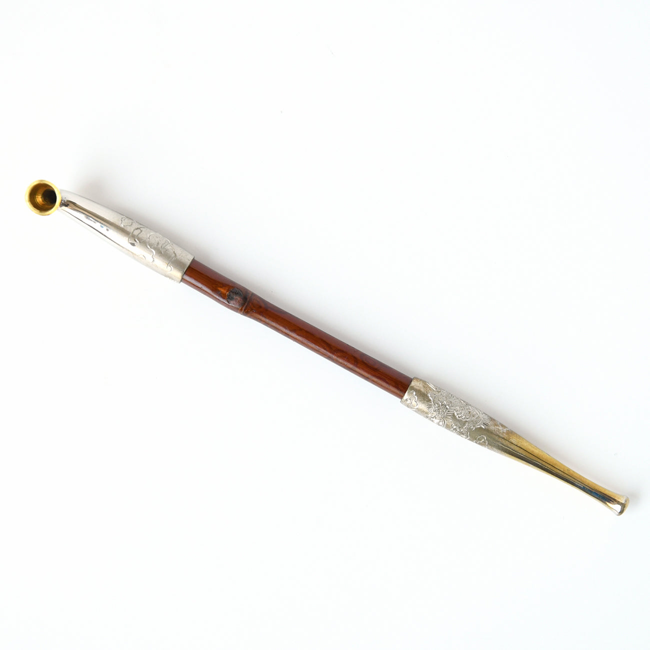 きせる 真鍮一次雲龍彫入洋銀石州 / no.2189 – MOCAD ONLINE SHOP