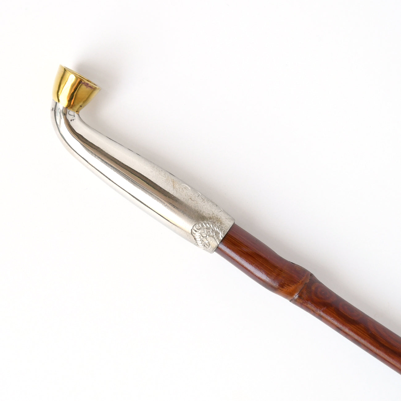 きせる 真鍮一次雲龍彫入洋銀石州 / no.2189 | 京都の伝統工芸品の通販