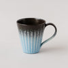 Glazed Clay Mug Black & Blue / no.2255