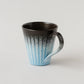 Glazed Clay Mug Black & Blue / no.2255
