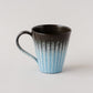Glazed Clay Mug Black & Blue / no.2255