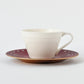 claret coffee cup set
