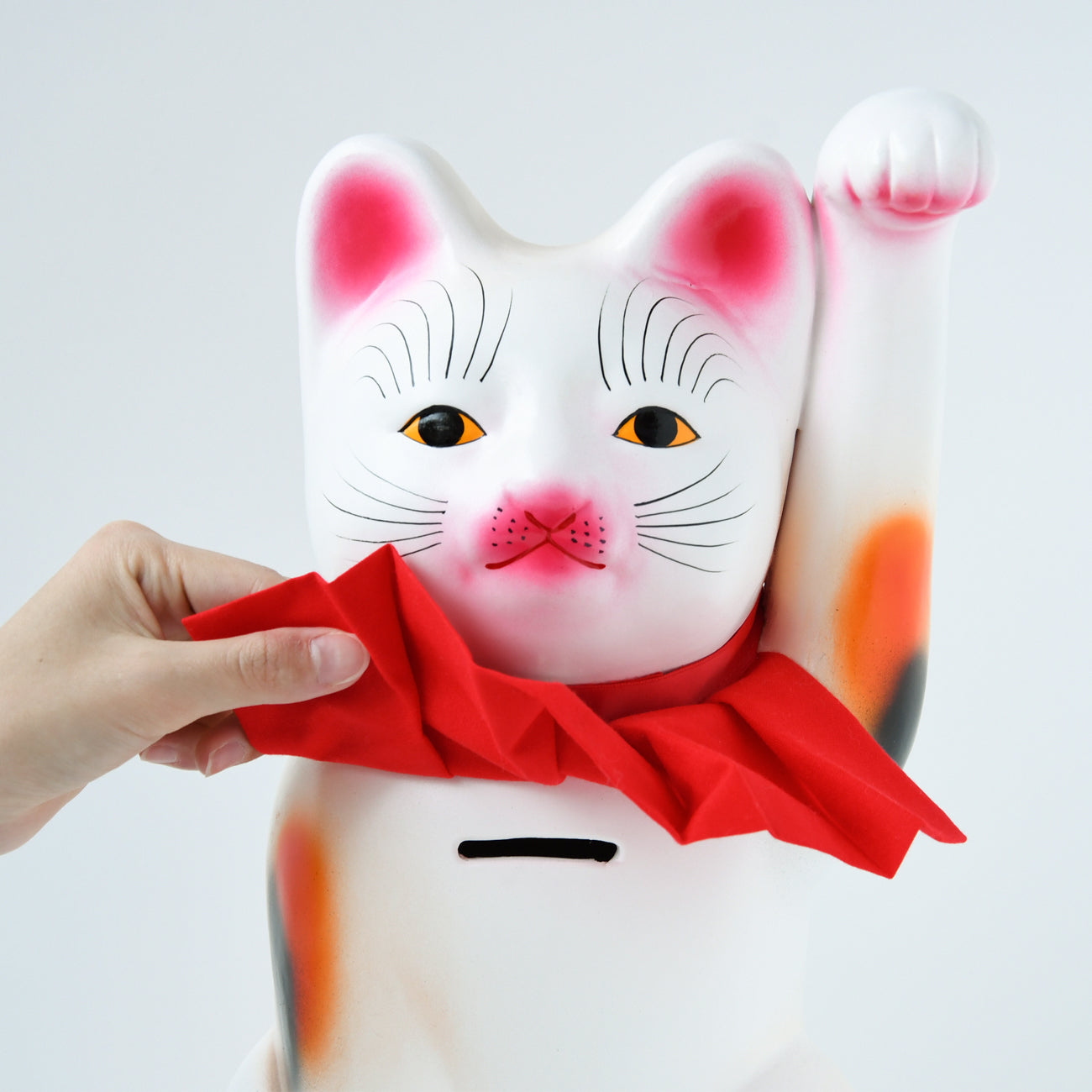 招き猫 左手 三毛 一尺二寸 / 小田人形 | 京都の伝統工芸品の通販