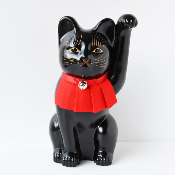 招き猫 左手 黒 一尺二寸 / 小田人形 – MOCAD ONLINE SHOP