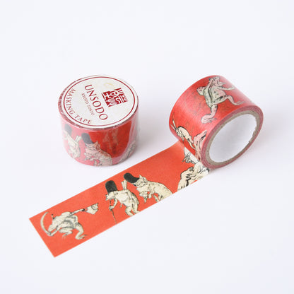 鳥獣戯画 マスキングテープ 2種 猫 / 兎