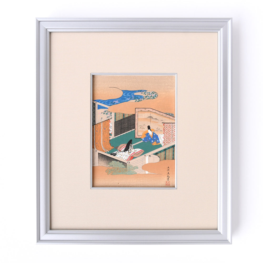 源氏物語 野分 土佐光起木版画 額装入り – MOCAD ONLINE SHOP