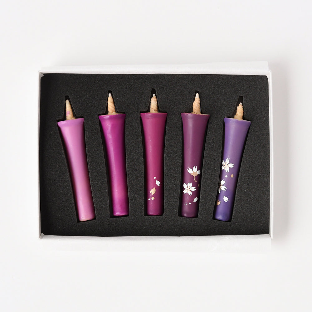 源氏 桜蝋燭 5本入り | 京都の伝統工芸品の通販サイト – MOCAD ONLINE SHOP