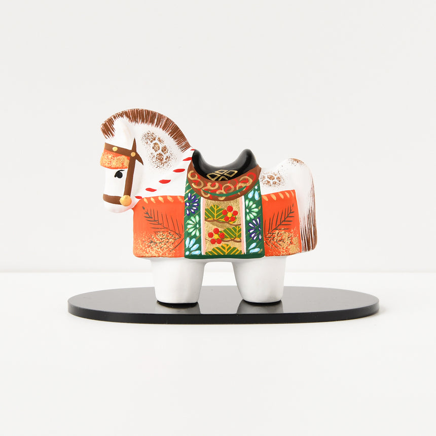京陶人形　金彩 飾り馬（小）