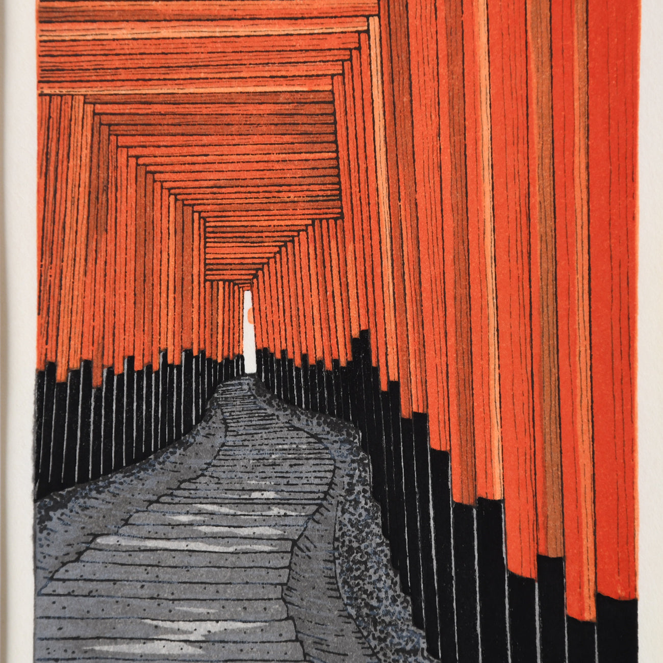 木版画 加藤晃秀 千本鳥居 額装入 | 京都の伝統工芸品の通販サイト
