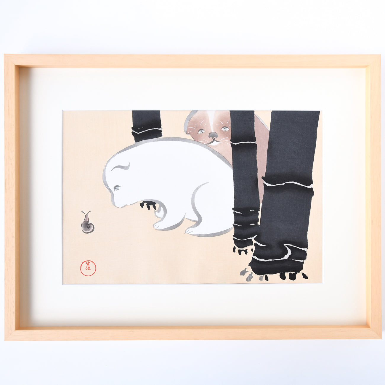木版画 神坂雪佳 狗児 額装入 | 京都の伝統工芸品の通販サイト – MOCAD