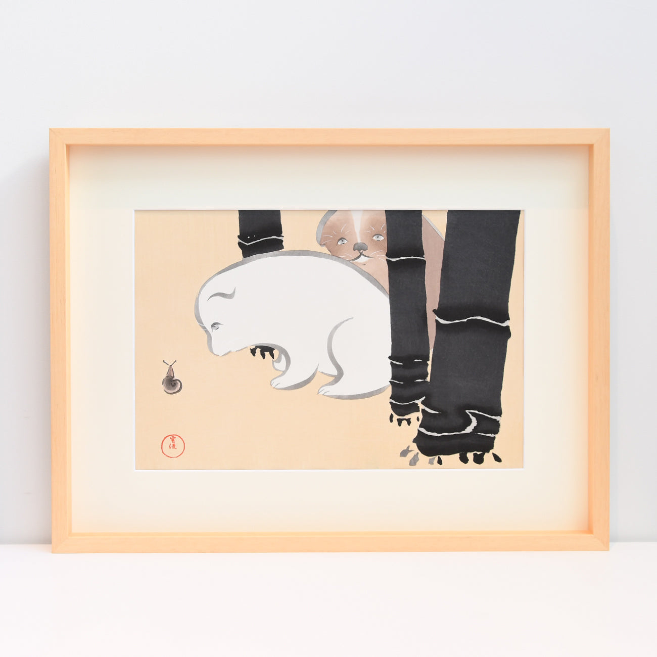 木版画 神坂雪佳 狗児 額装入 | 京都の伝統工芸品の通販サイト – MOCAD