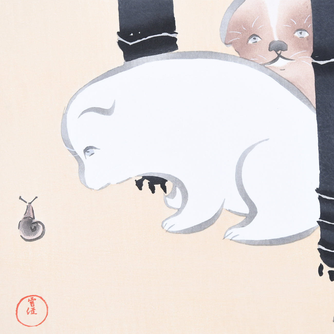 木版画 神坂雪佳 狗児 額装入 | 京都の伝統工芸品の通販サイト – MOCAD