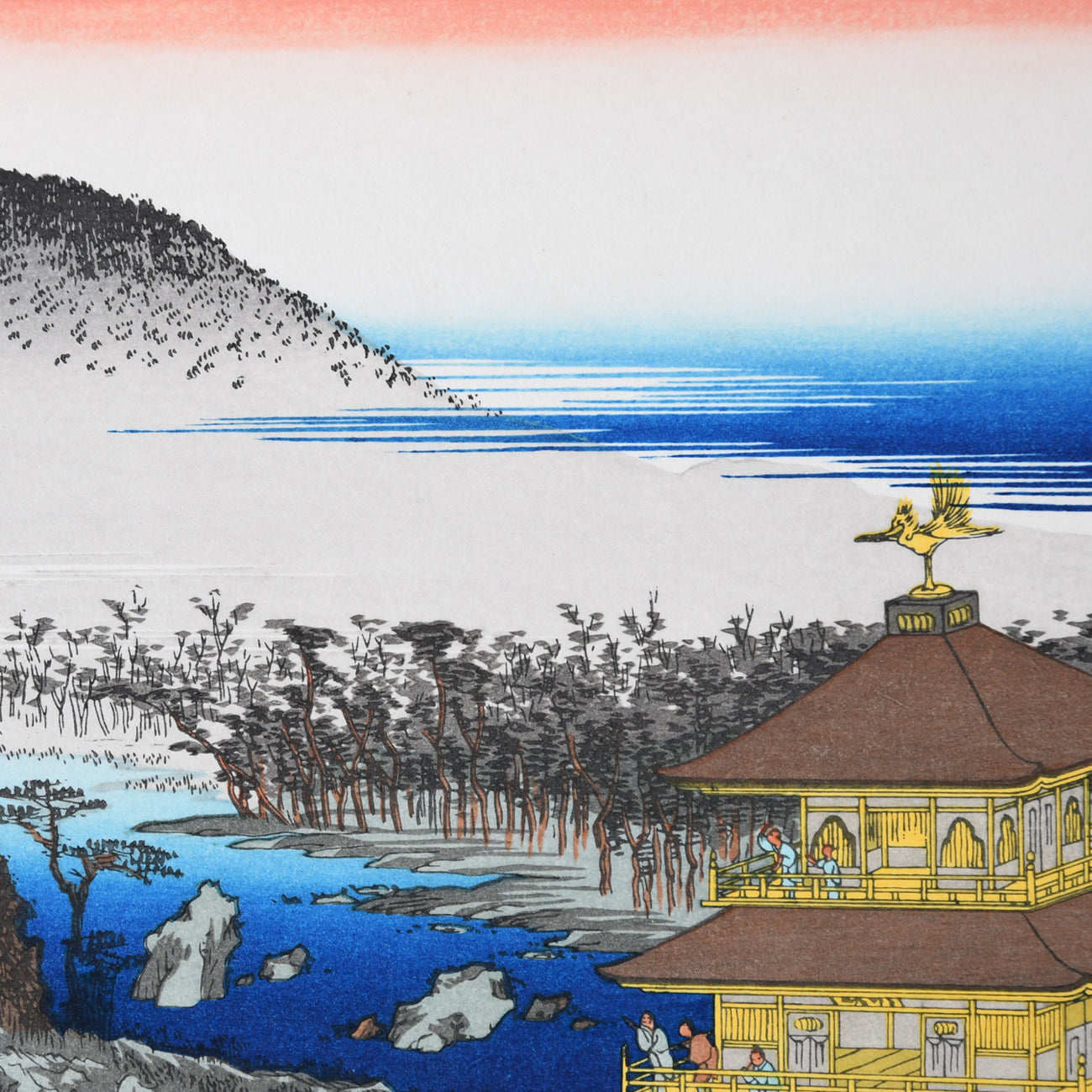 浮世絵 広重　京都名所　金閣寺 浮世絵 歌川広重 京都名所之内 金閣寺 額装 / no.2689 | 京都の伝統