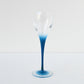 シャンパングラス 青