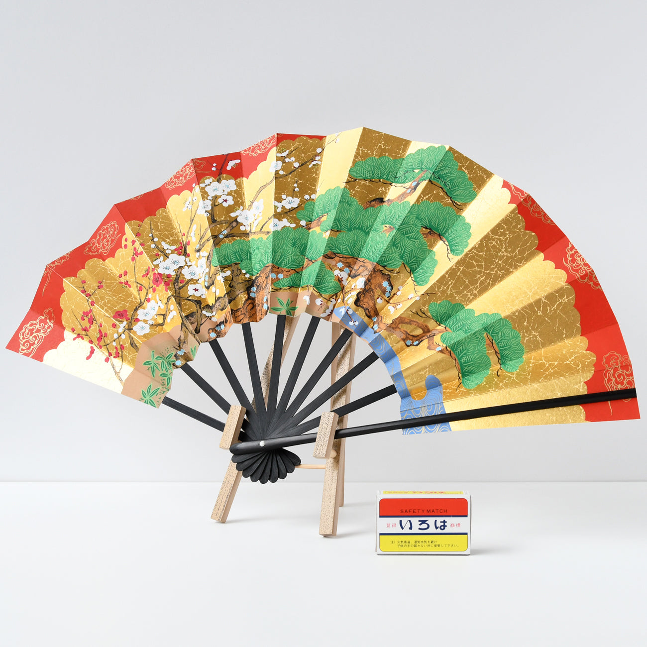 1.6尺松竹梅透かし 花台(黒檀)全幅50㎝45㎝奥行32㎝奥行26