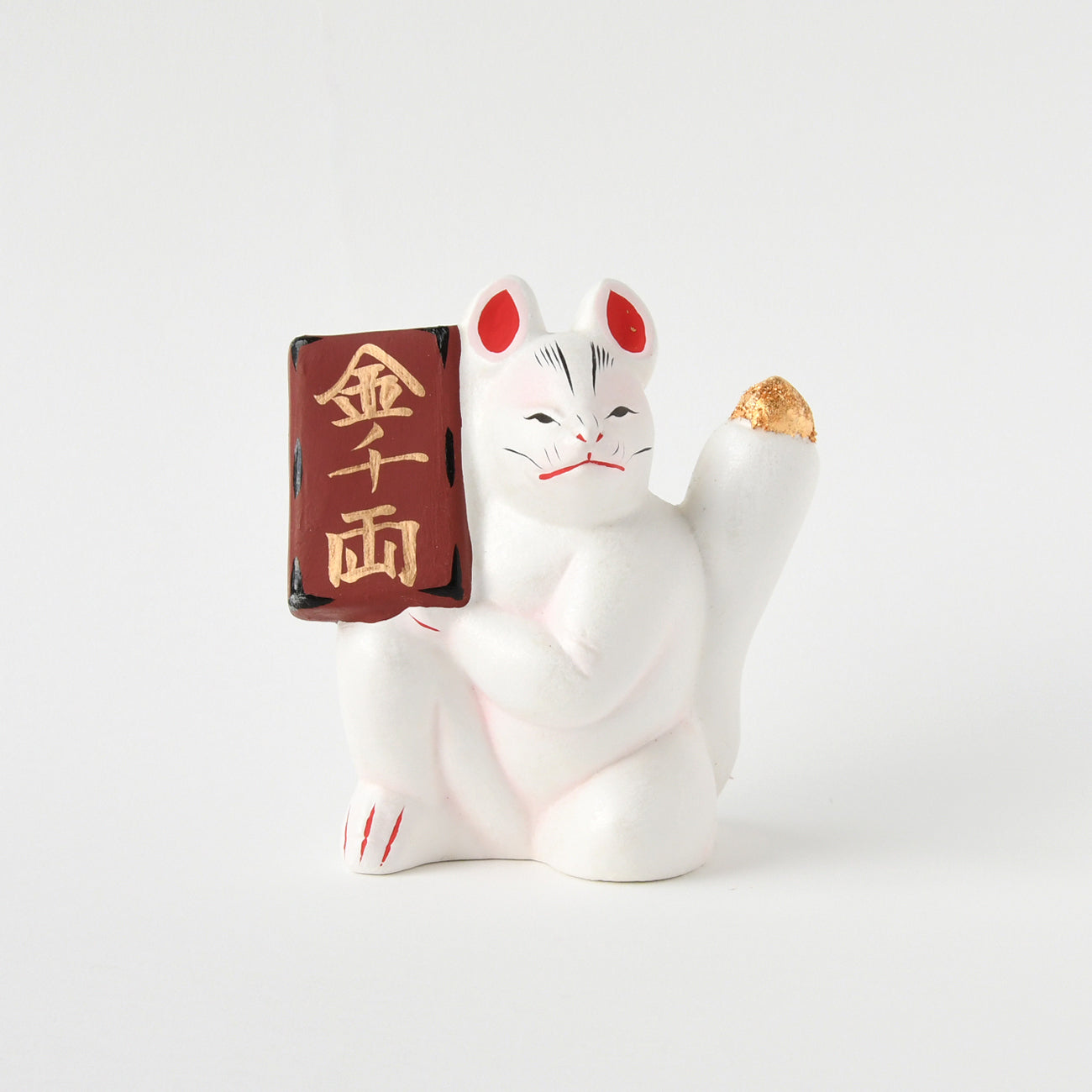 伏見人形　千両狐　白狐 伏見人形 千両狐（居）白 | Kyoto Japanese Traditional Crafts Online