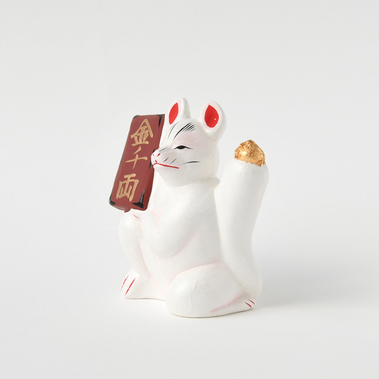 伏見人形 千両狐（居）白 | Kyoto Japanese Traditional Crafts Online