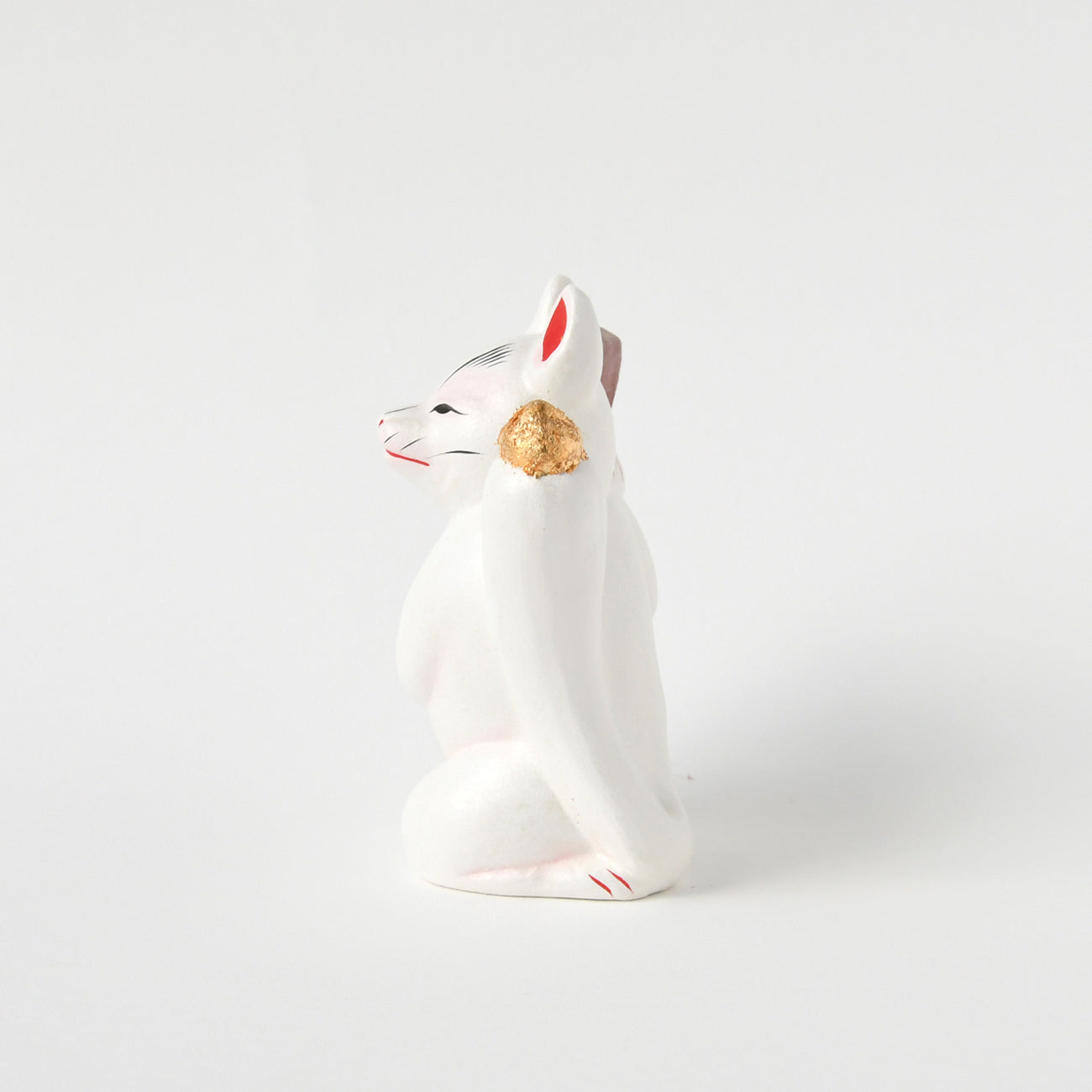 伏見人形　千両狐　白狐 伏見人形 千両狐（居）白 | Kyoto Japanese Traditional Crafts Online