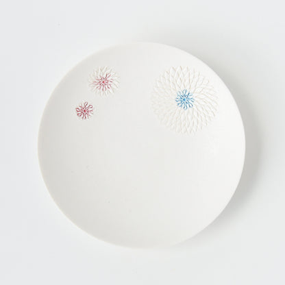 土鋏花皿　ピンク