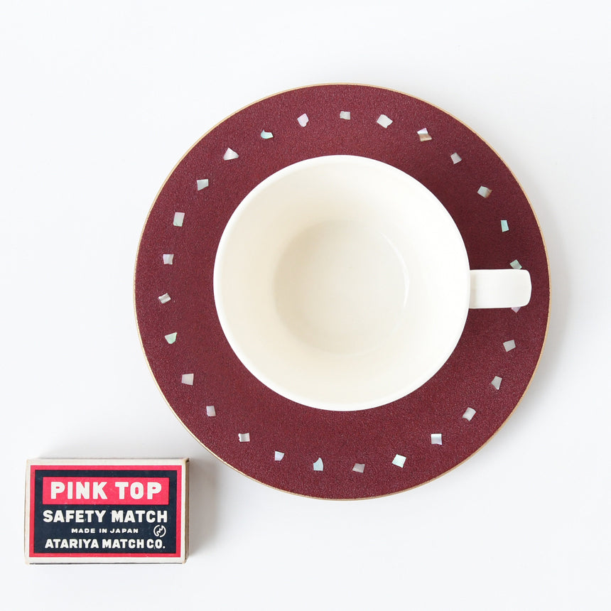 claret coffee cup set / no.2836