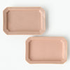 長方形皿 ピンクグレー
