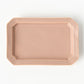 長方形皿 ピンクグレー