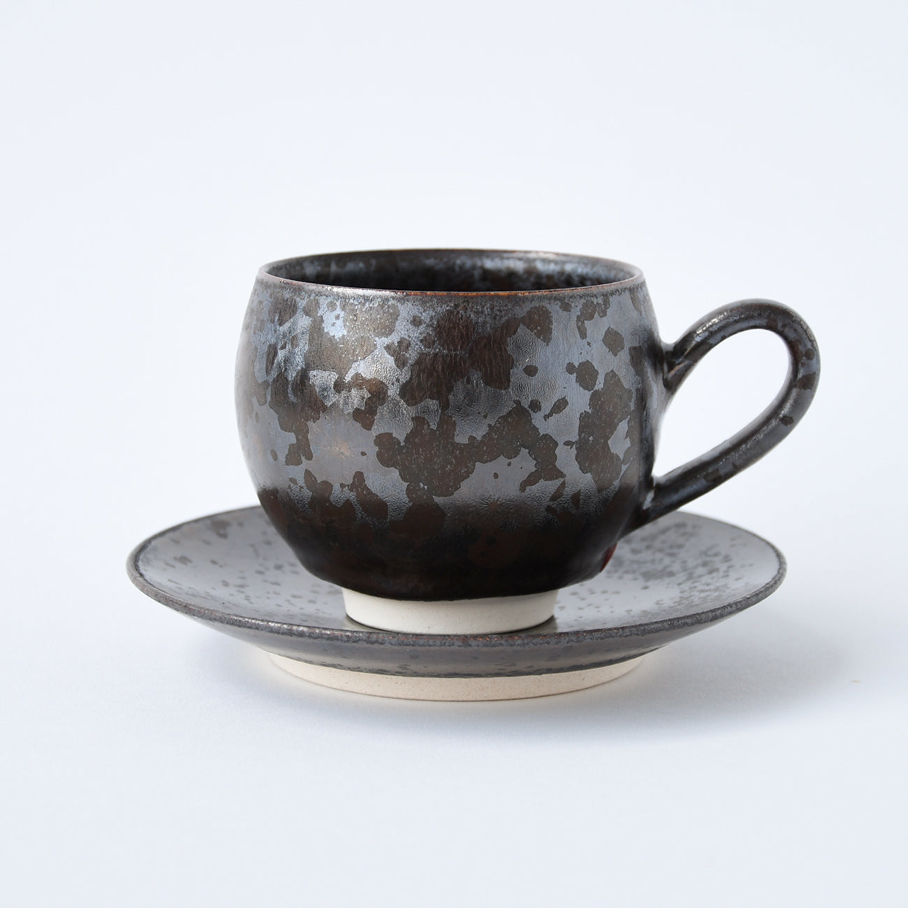 結晶天目珈琲碗皿 B / no.2966 | 京都の伝統工芸品の通販サイト