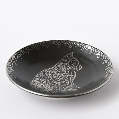 Black Hananeko Plate / no.3061