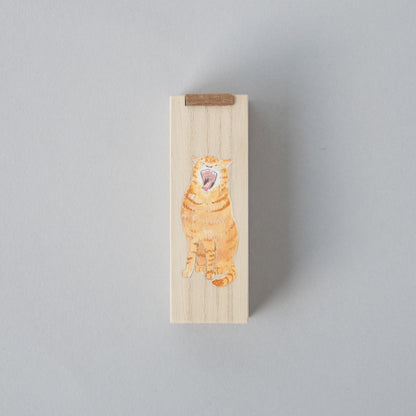 木製 スライドケース ねこ柄 25b