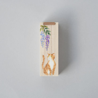 木製 スライドケース ねこ柄 27a