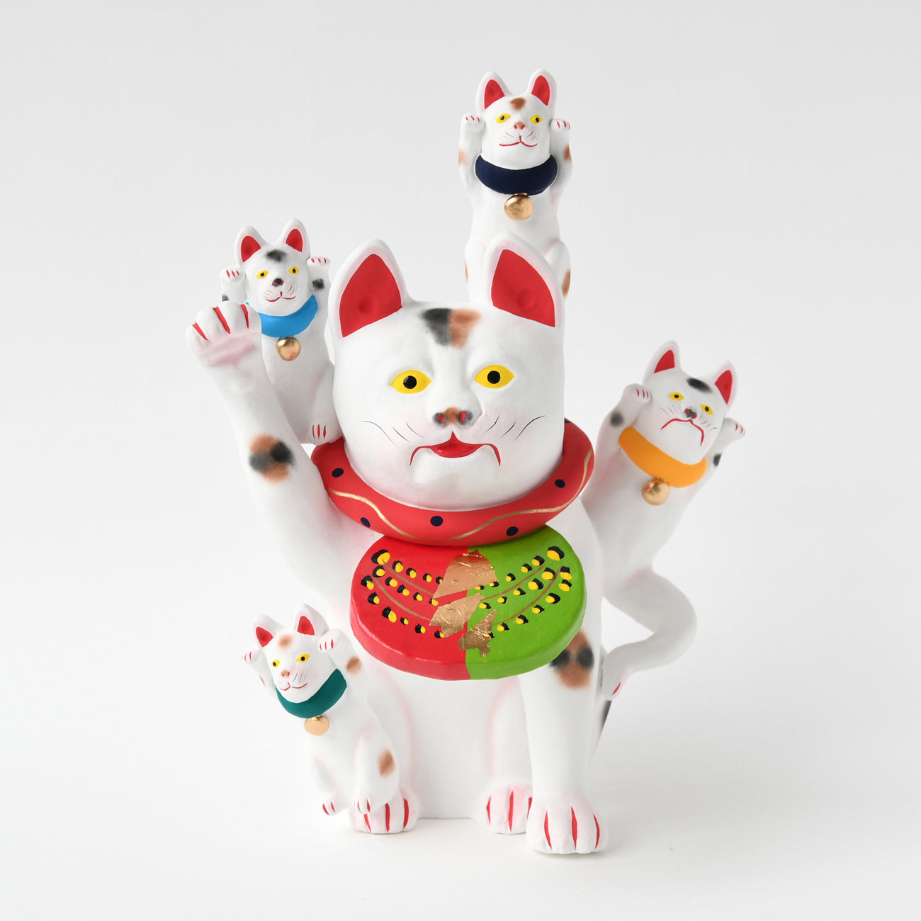 伏見人形　招き猫　土人形　郷土玩具　(9/7迄出品) 丹嘉 伏見人形 招き猫 (小) - KAUNIS